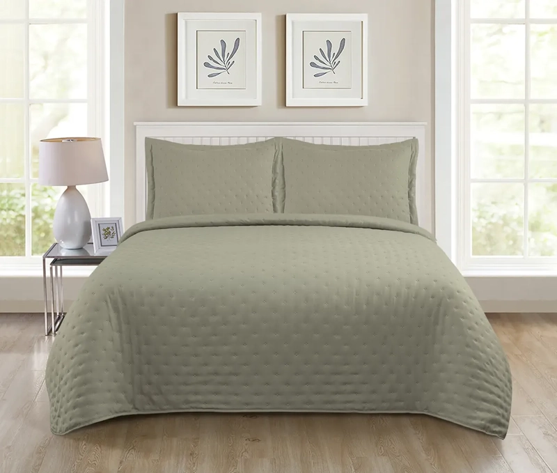 QUILT ROMA KING ILLUSIONS TEMPORADA PRIMAVERA -VERANO OLIVO - 1