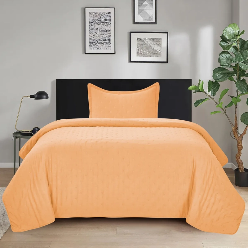 QUILT ROMA 2 PLAZAS ILLUSIONS TEMPORADA PRIMAVERA -VERANO MANDARIN - 1