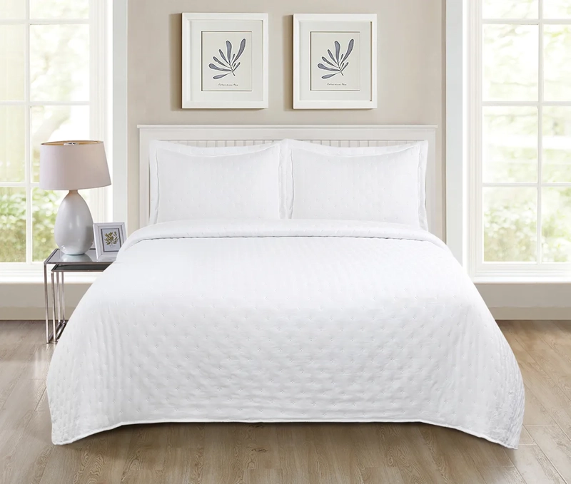 QUILT ROMA ILLUSIONS SINGLE (APTO 1 PL Y 1.5 PL) BLANCO - 1