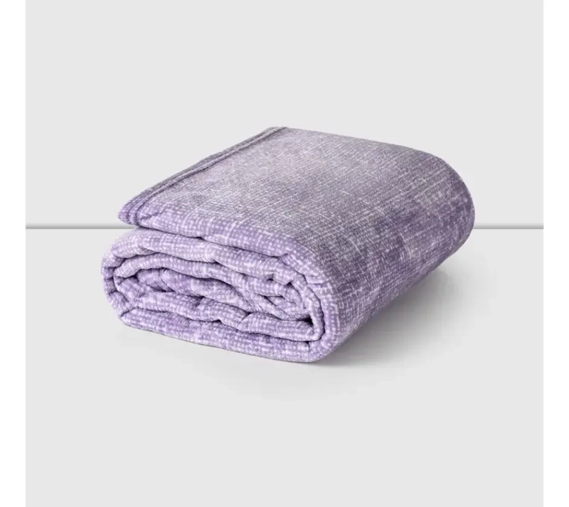 FRAZADA FLANNEL AMERICAN FAMILY GRID CANNON KING LILA - 2