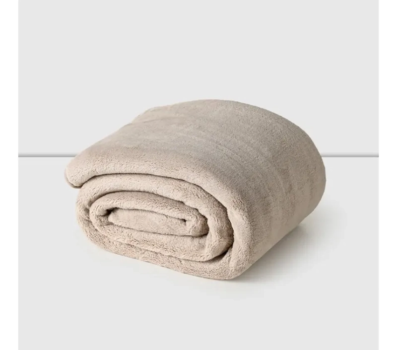 FRAZADA FLANNEL CANNON 2 PLAZAS BEIGE - 2