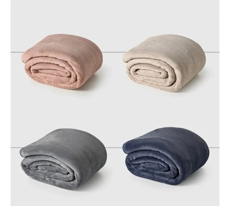 FRAZADA FLANNEL CANNON 2 PLAZAS BEIGE - 4