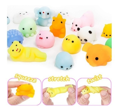 PACK 36 UNIDADES MINI SQUISHYS ANTIESTRÉS MONITOS SURTIDOS - COLOR_80: AGUA - 1