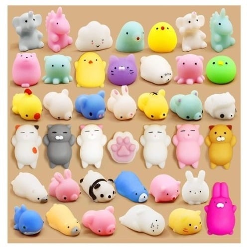 PACK 36 UNIDADES MINI SQUISHYS ANTIESTRÉS MONITOS SURTIDOS - COLOR_80: AGUA - 2