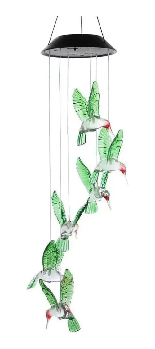 COLGANTE SOLAR OKEIPO COLIBRÍ LUZ LED MULTICOLOR - 4