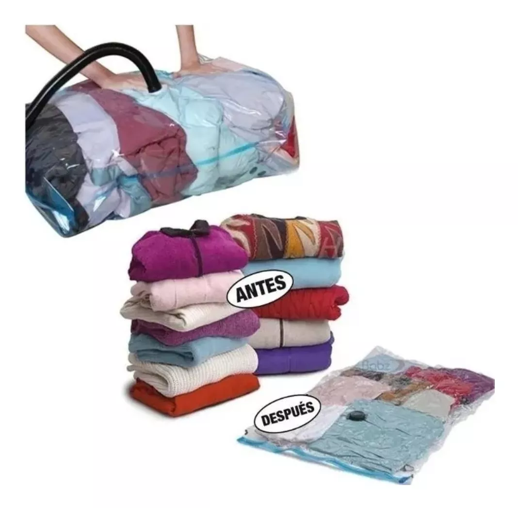 PACK 2 BOLSAS GRANDE SELLADO AL VACÍO 80X110CM HOGAR ROPA - 3