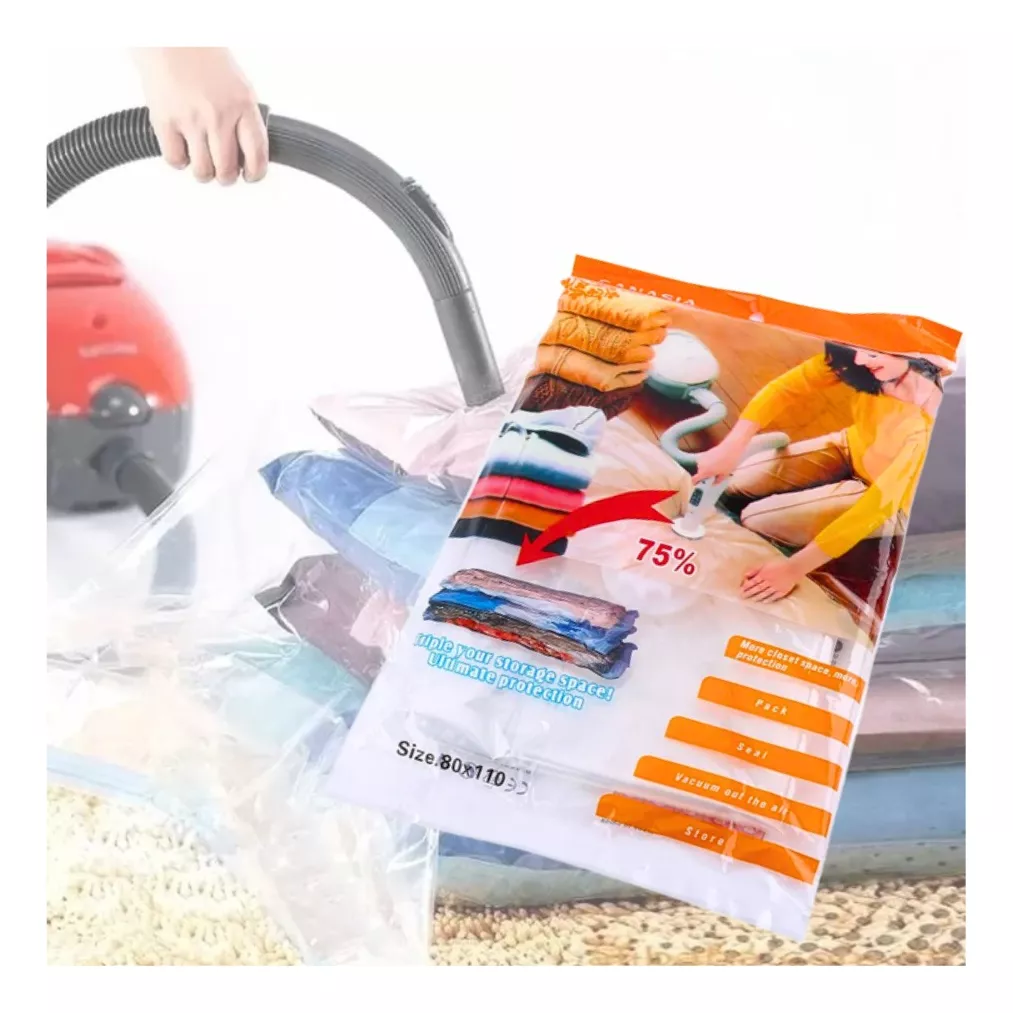 PACK 2 BOLSAS GRANDE SELLADO AL VACÍO 80X110CM HOGAR ROPA - 4