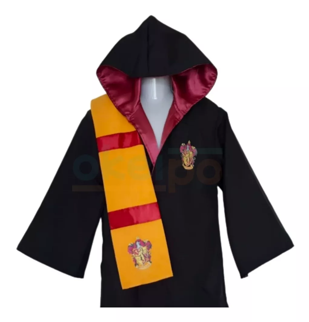 DISFRAZ OKEIPO HARRY POTTER TÚNICA + BUFANDA GRYFFINDOR - 3