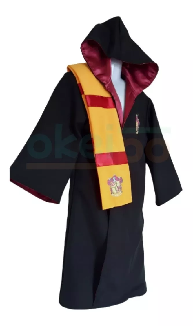 DISFRAZ OKEIPO HARRY POTTER TÚNICA + BUFANDA GRYFFINDOR - 4