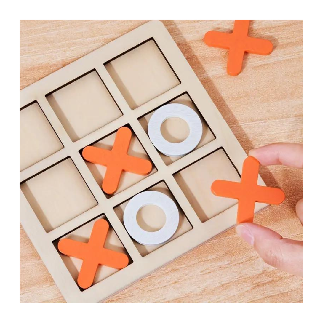 JUEGO DE MESA GATO TIC TAC TOE DE MADERA - 2