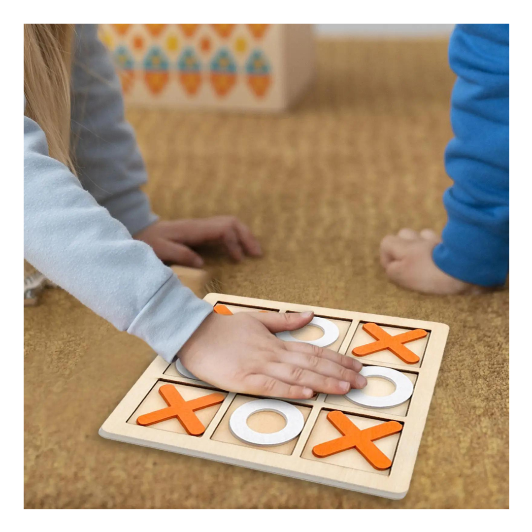JUEGO DE MESA GATO TIC TAC TOE DE MADERA - 5