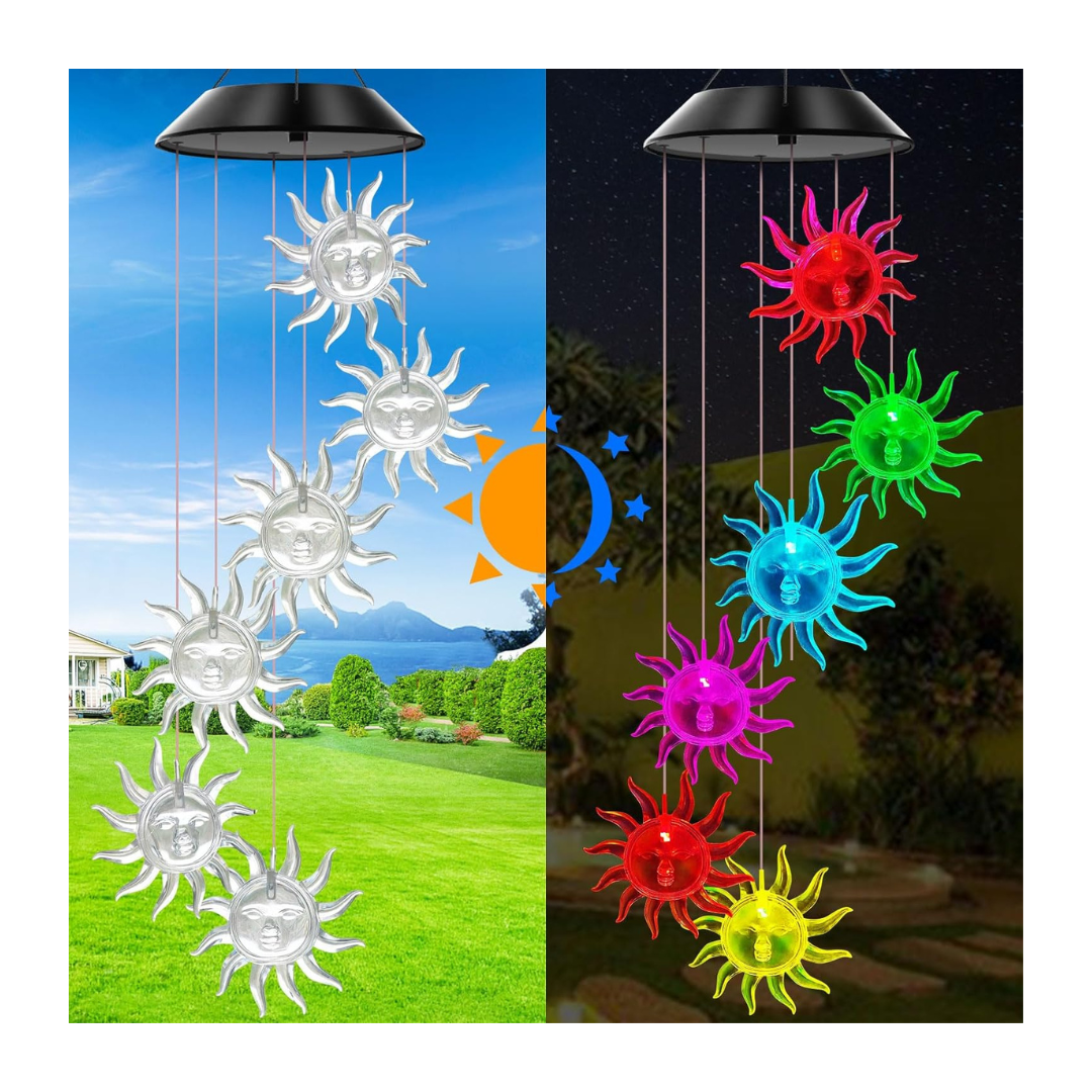COLGANTE SOLAR DISEÑO SOL LUZ MULTICOLOR - 1