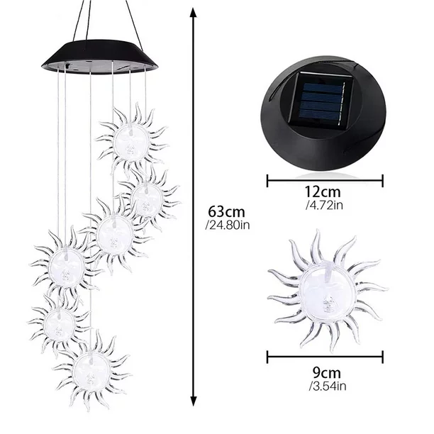 COLGANTE SOLAR DISEÑO SOL LUZ MULTICOLOR - 3