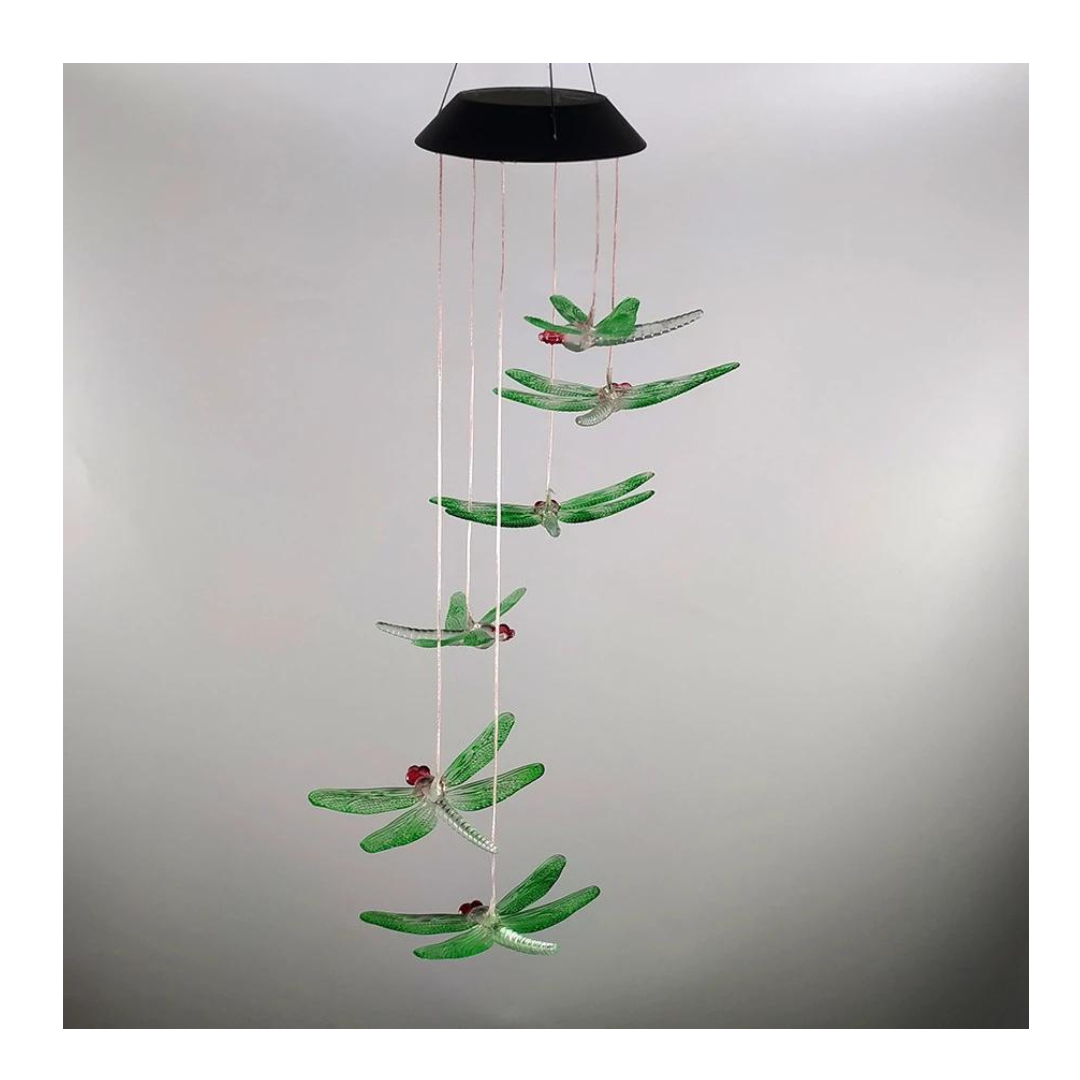COLGANTE SOLAR LIBELULAS LUZ LED MULTICOLOR - 5