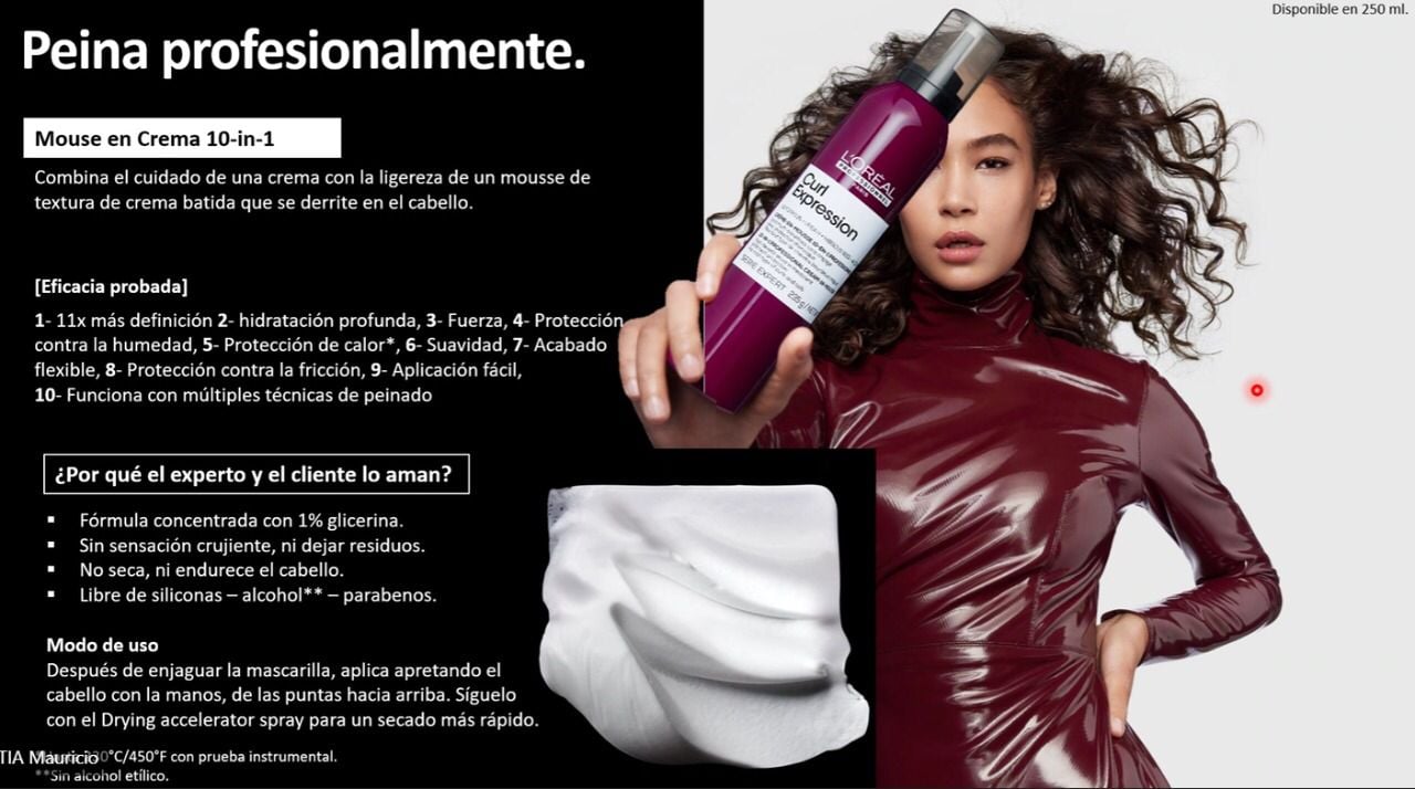 MOUSSE L'ORÉAL PROFESSIONNEL 250 ML CURL EXPRESSION CREME 10 EN 1 - 2