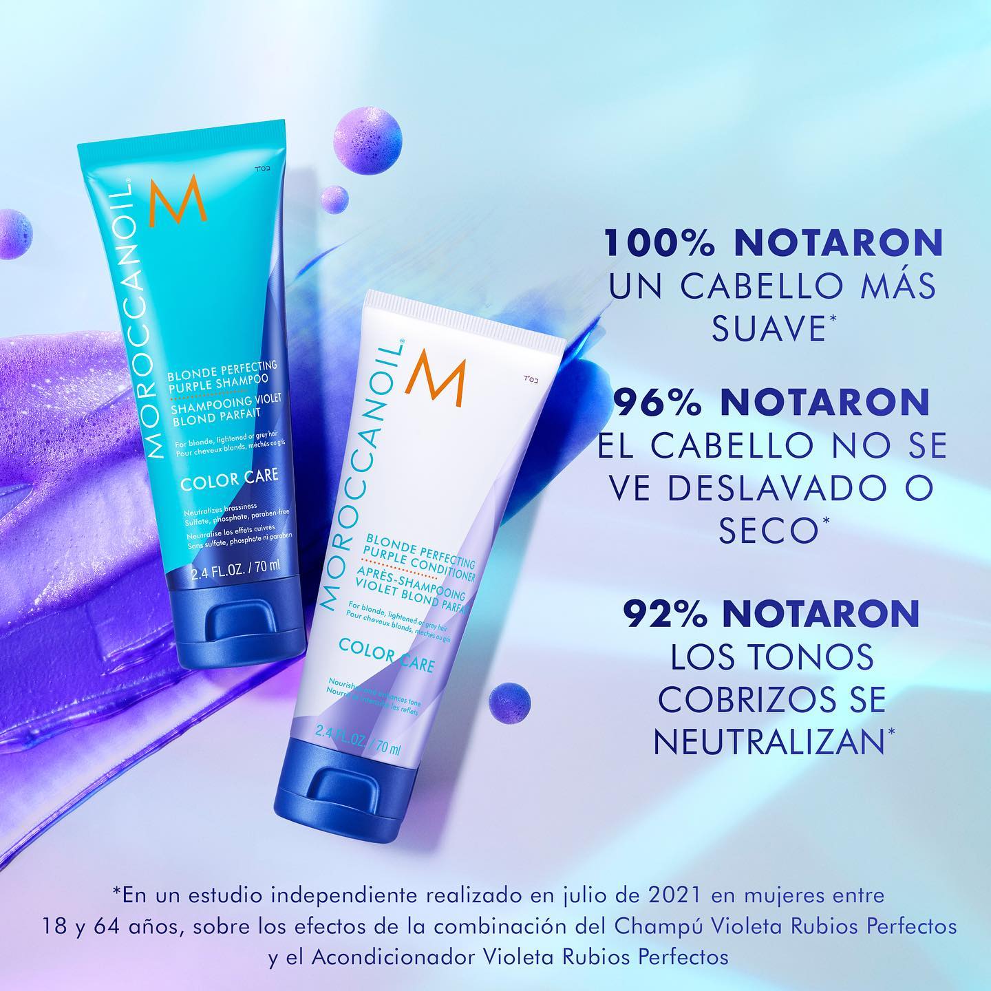 ACONDICIONADOR MOROCCANOIL MATIZADORVIOLETA RUBIOS PERFECTOS - 2