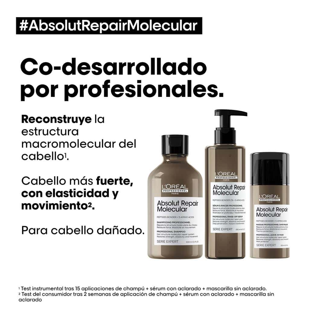 SHAMPOO L'ORÉAL PROFESSIONNEL 500 ML PROFESIONAL ABSOLUT REPAIR MOLECULAR - 3