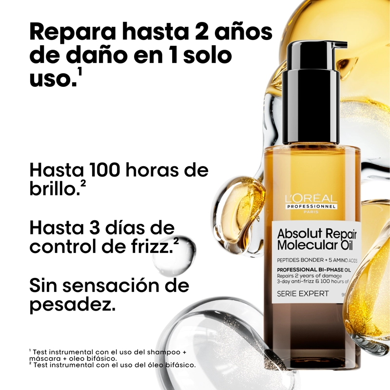 LOREAL ABSOLUT REPAIR MOLECULAR ACEITE BIFASICO 90ML - 3