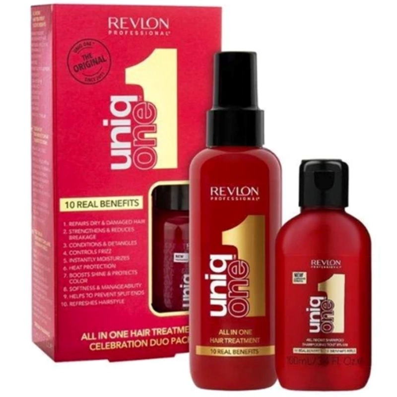 UNIQ ONE REVLON LEAVE EN 150ML + SHAMPOO TODO EN UNO 250ML - 1