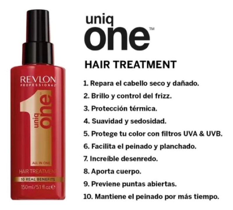 UNIQ ONE REVLON LEAVE EN 150ML + SHAMPOO TODO EN UNO 250ML - 3