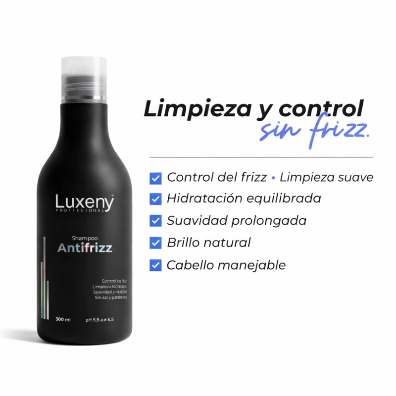 SHAMPOO ANTIFRIZZ CABELLO DAÑADO LUXENY 300 ML - 2
