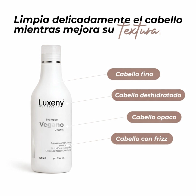 SHAMPOO VEGANO COCONUT 300ML LUXENY - 2