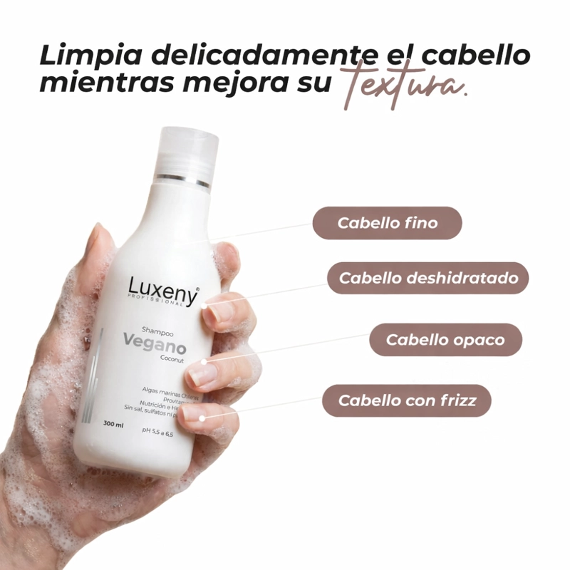 SHAMPOO VEGANO COCONUT 300ML LUXENY - 3