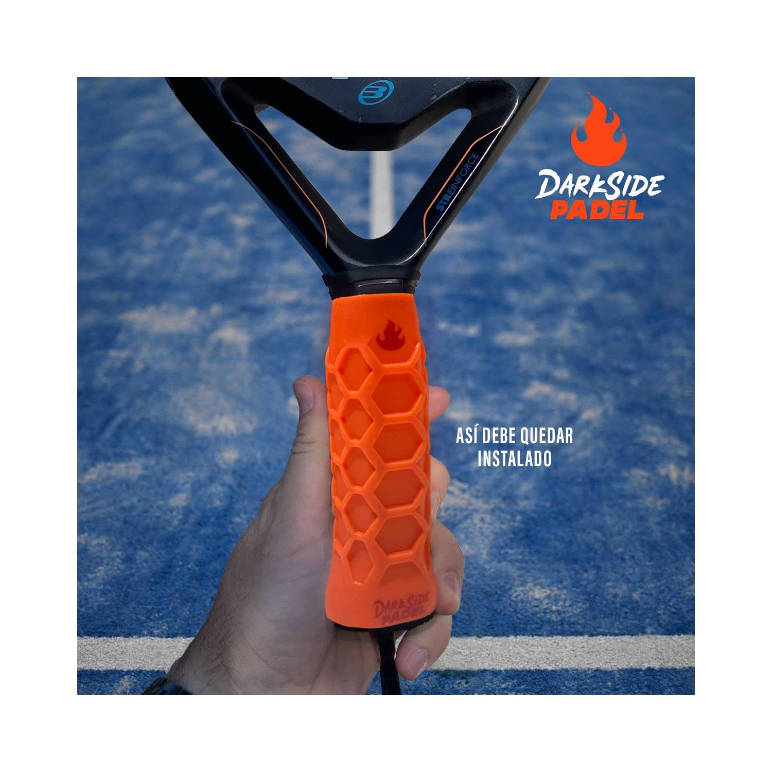 GRIP SILICONA VISCOELÁSTICA PALA PADEL DARKSIDE INCLUYE TIRAS INSTALACIÓN - 3