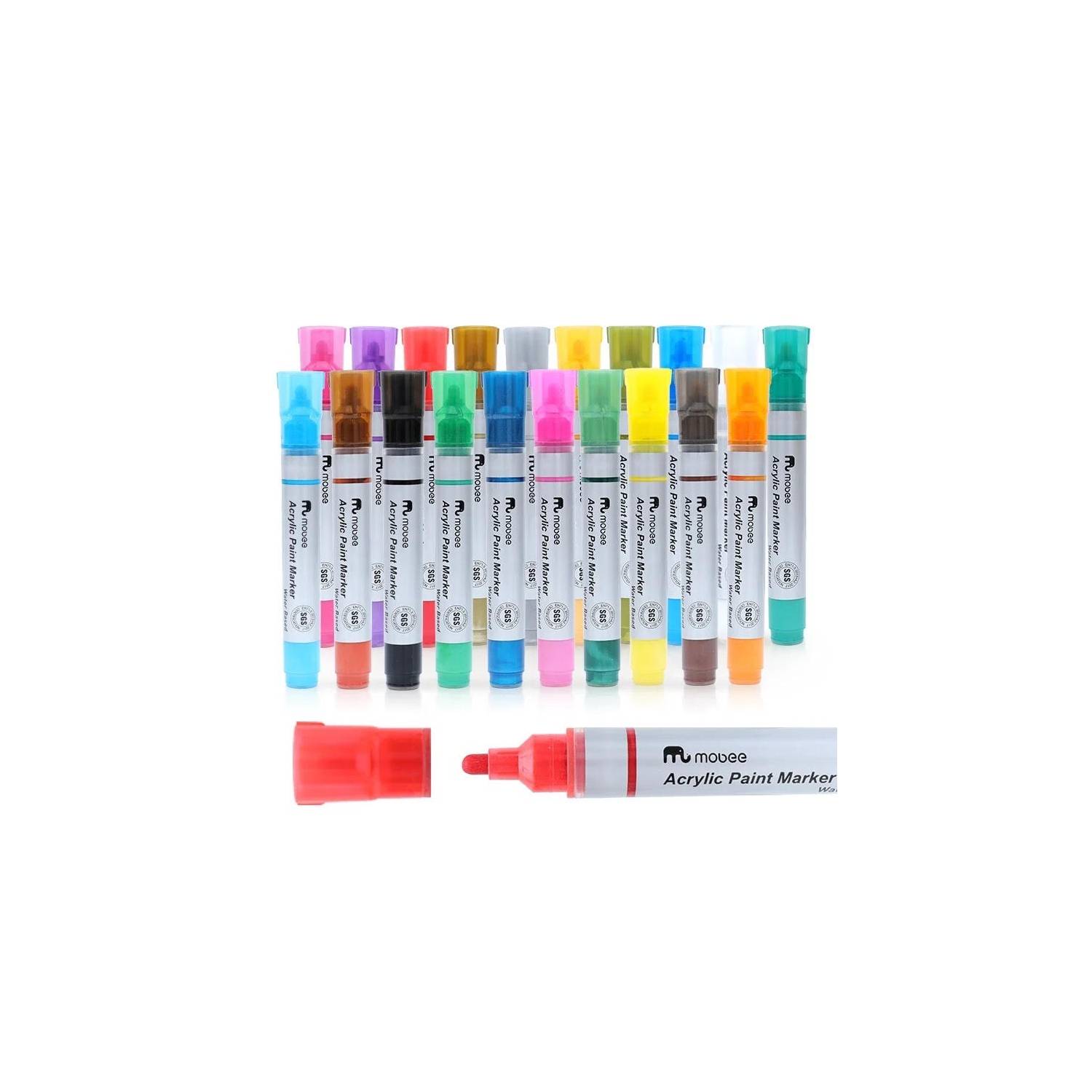MARCADORES ACRÍLICOS LÁPICES 20 COLORES TIPO POSCA GRUESO - 2