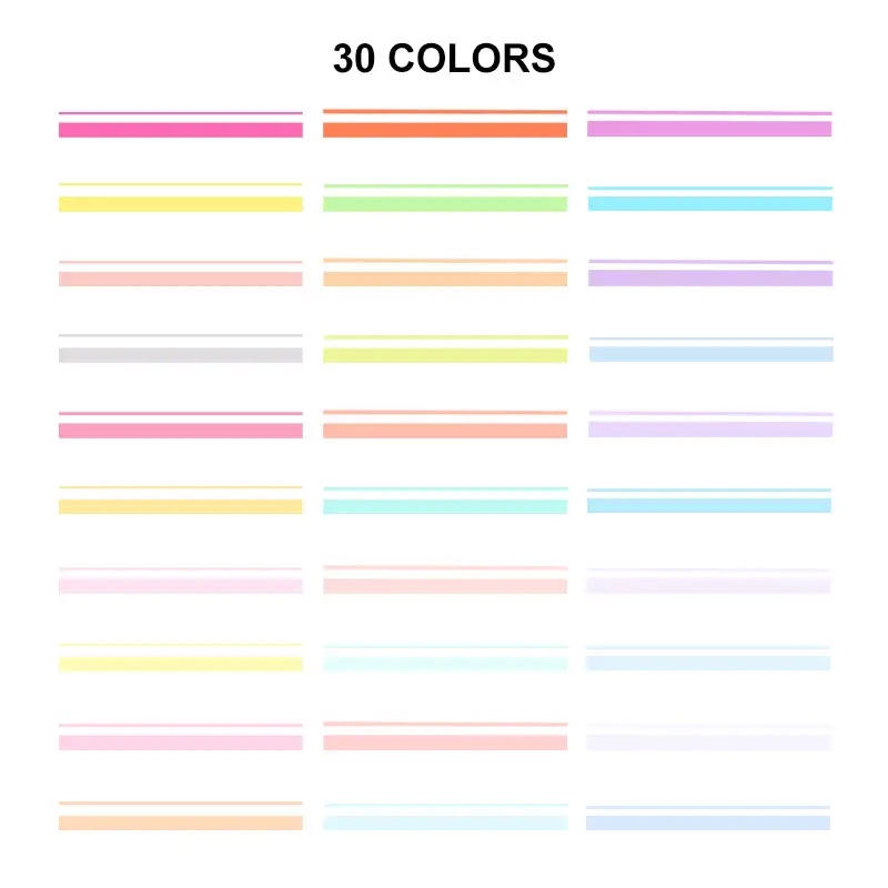 DESTACADORES SET 30 COLORES PASTEL - 3