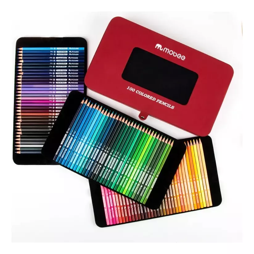 SET 100 LÁPICES COLORES ARTE PROFESIONAL DIBUJO BASE ACEITE - 2