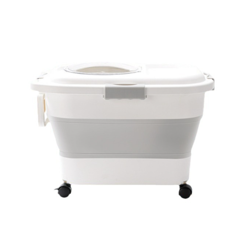 CONTENEDOR ALIMENTO MASCOTAS PLEGABLE 8KG PERROS GATOS - 2