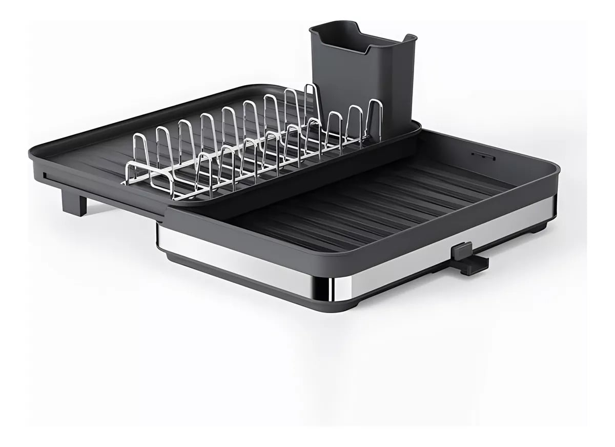 SECA PLATOS ESCURRIDOR COCINA ACERO INOXIDABLE PLEGABLE LOZA - 1