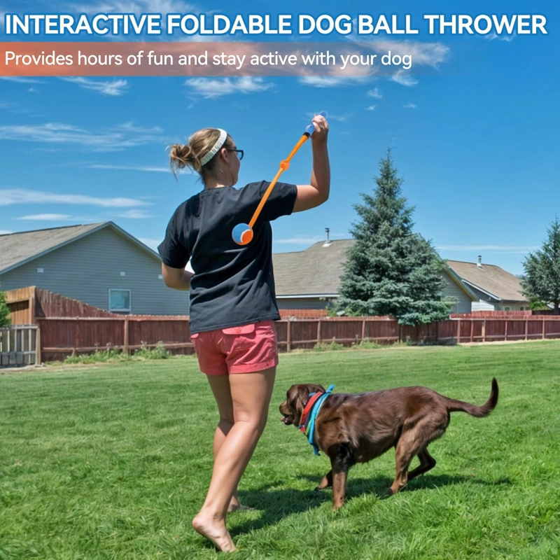 LANZADOR PLEGABLE PELOTAS JUGUETES PERROS ALL FOR PAWS - 8