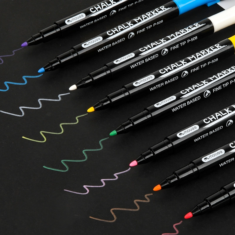 MARCADORES TIZA LIQUIDA MOBEE 8 COLORES CON BORRADOR - 4
