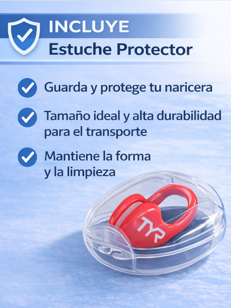 NARICERA TYR PARA NATACION DE SILICONA CON ESTUCHE PROTECTOR - 4