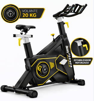 Bicicleta Spinning Profesional Transformer Volante 20 kg - 1