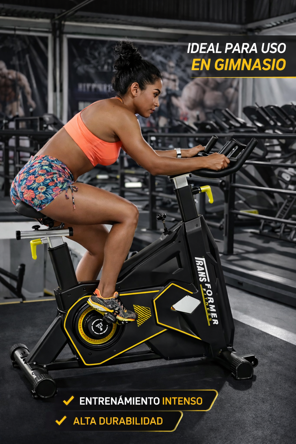 Bicicleta Spinning Profesional Transformer Volante 20 kg - 4