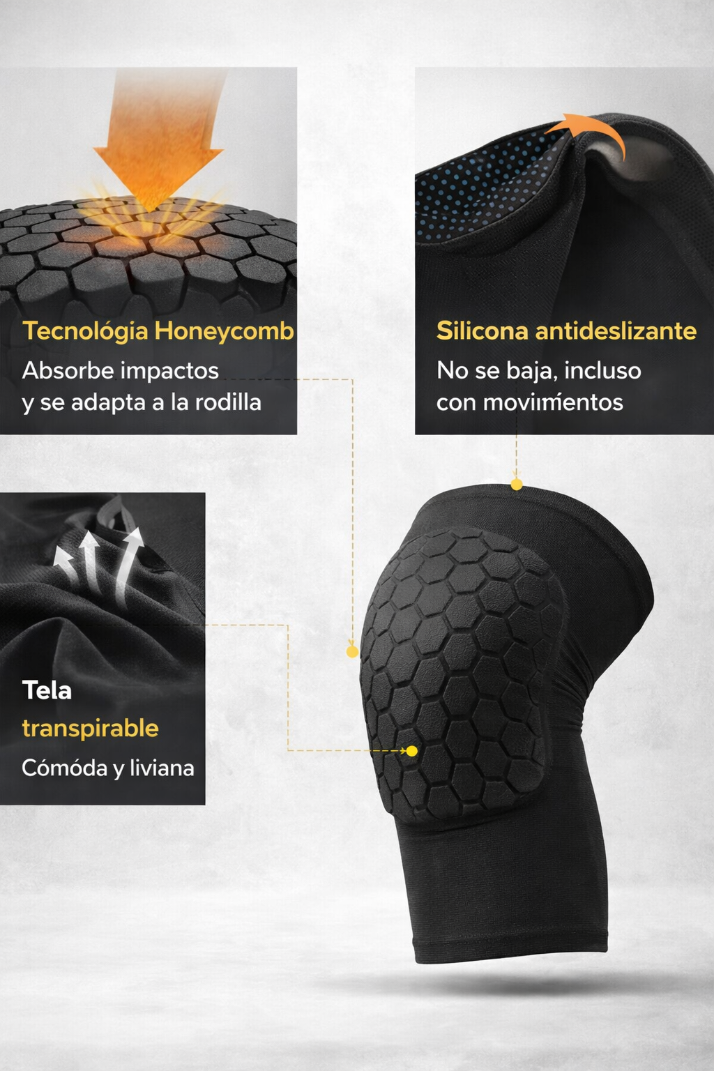 RODILLERA PARA BASQUETBOL CORTAS | PAR L - 3