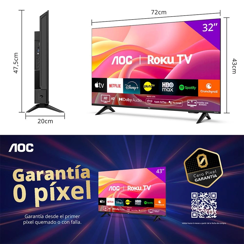 SMART TV 32' AOC LED HD 32S5155 - 5