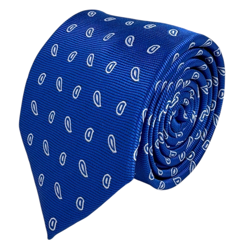 CORBATA MICROFIBRA CACHAREL  FONDO AZUL DISEÑO - 1