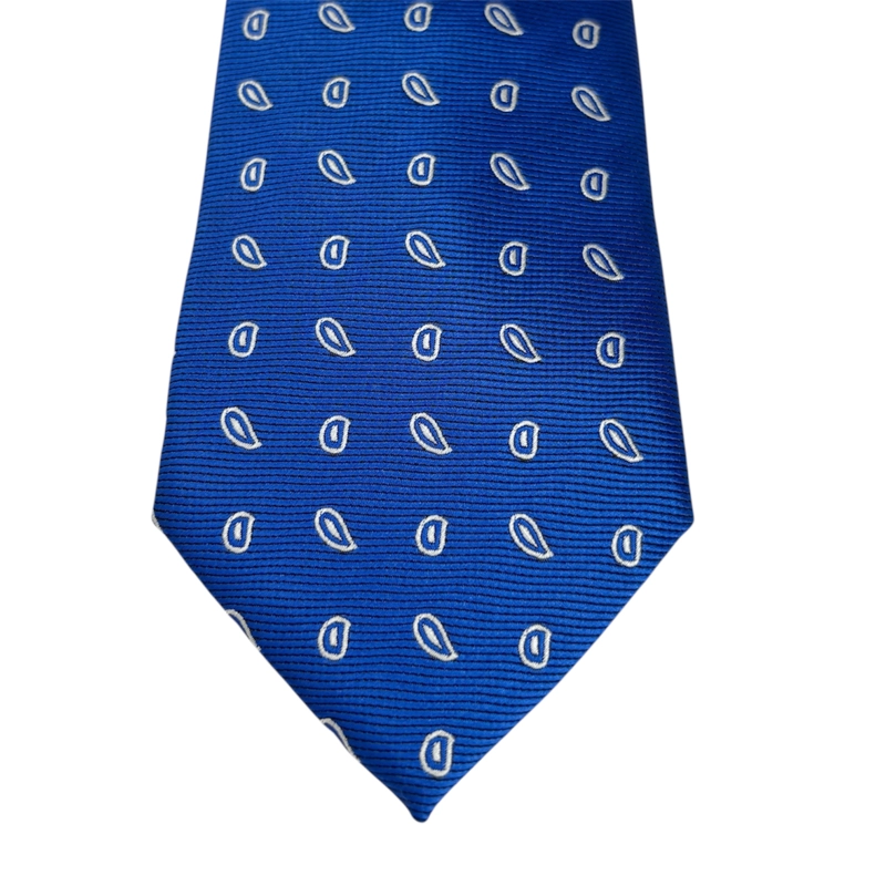 CORBATA MICROFIBRA CACHAREL  FONDO AZUL DISEÑO - 2
