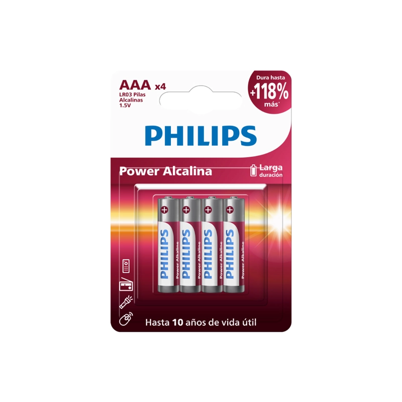 PILA ALCALINA AAA X4 PHILIPS - 1