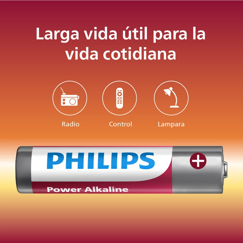 PILA ALCALINA AAA X4 PHILIPS - 2