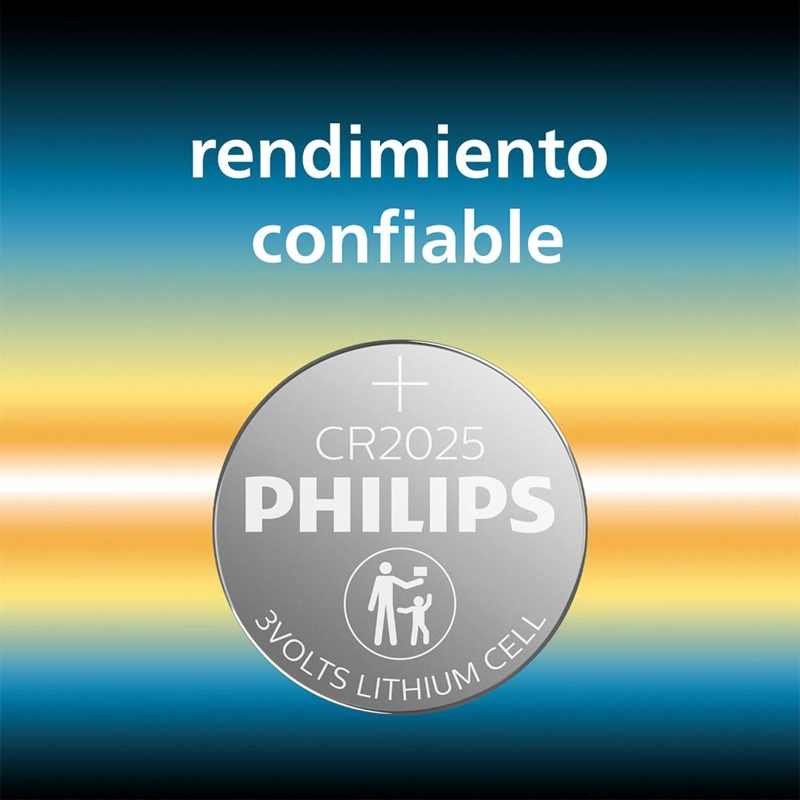 PILA DE LITIO CR2025 X5 PHILIPS - 2