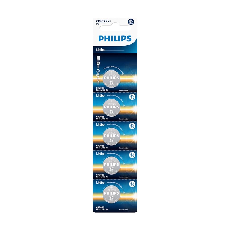 PILA DE LITIO CR2025 X5 PHILIPS - 4