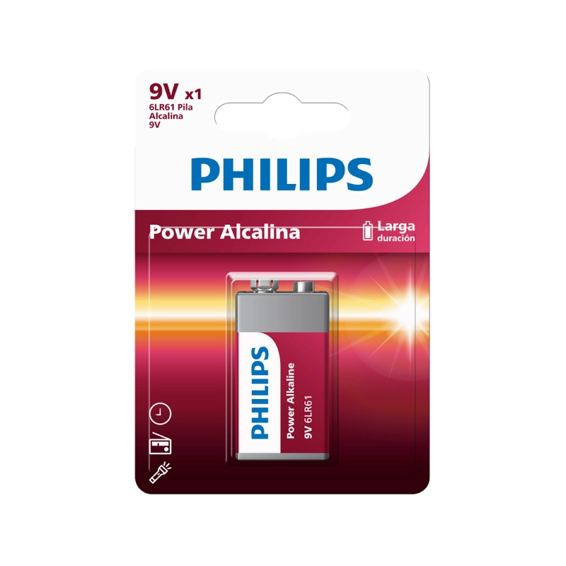 BATERIA ALCALINA 9V X1 PHILIPS - 1