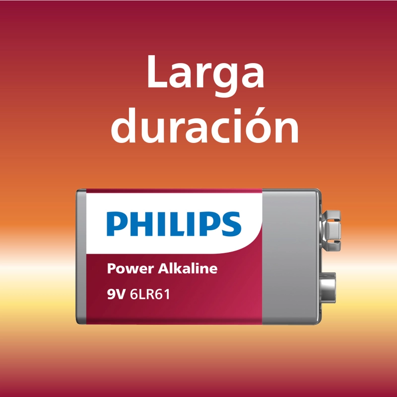 BATERIA ALCALINA 9V X1 PHILIPS - 4