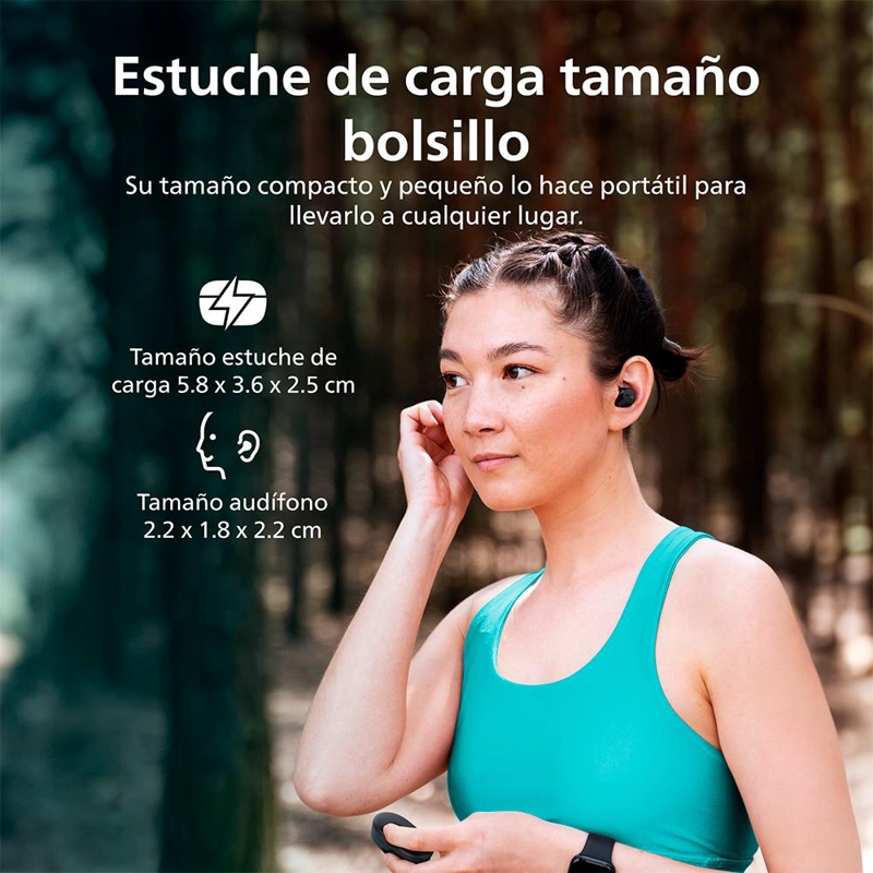 AUDIFONOS BLUETOOTH PHILIPS TAT1209 TWS NEGRO - 6