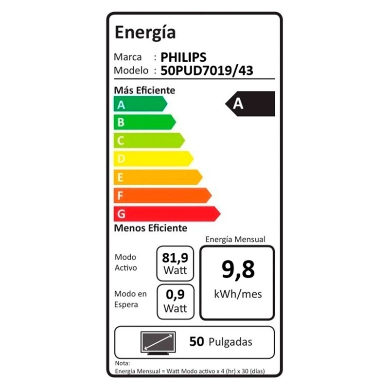 SMART TV 50' PHILIPS LED 4K UHD 50PUD7019 - 6